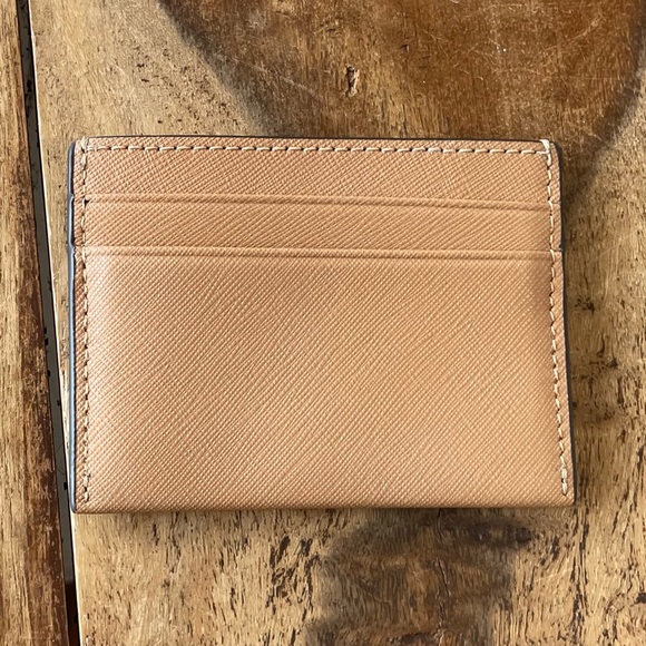 Tory Burch Robinson Leather Card Case in Cardamom (Tan) - Picture 6 of 10